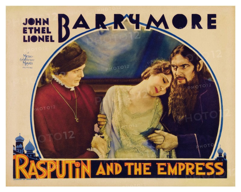 Poster for the film 'Rasputin and the Empress' 1932