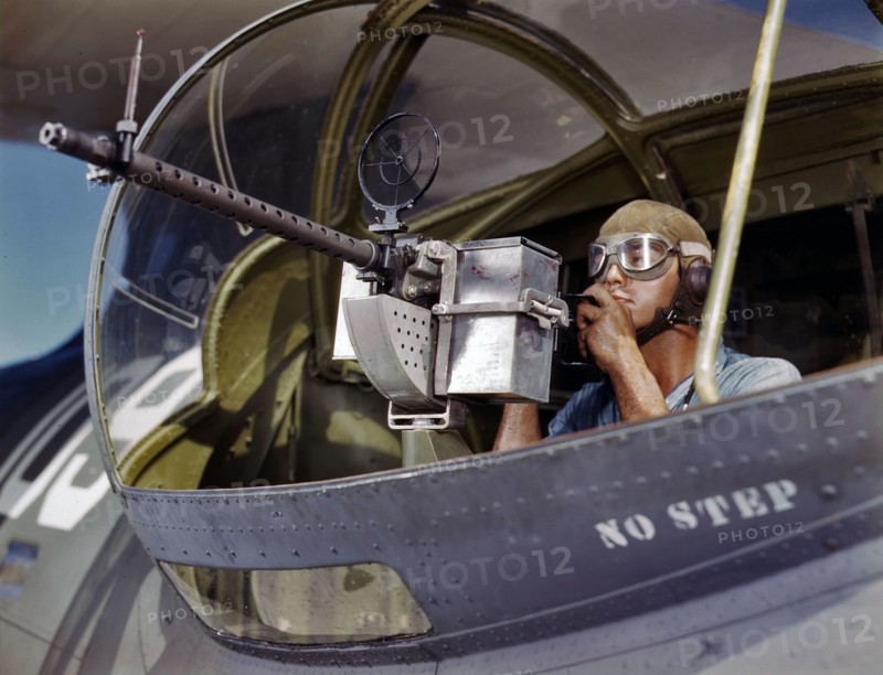 Colour photograph of a World War Two African-American airman