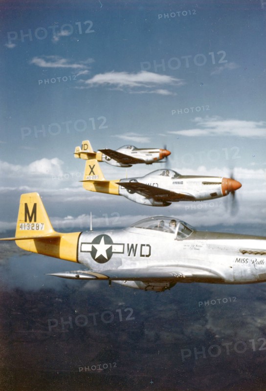 Photograph of World War Two US Air Force P-51D Mustangs