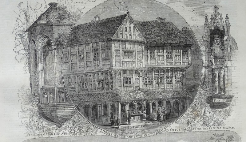 Tudor style buildings and shops