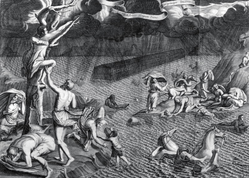 The great flood from Arca Noe,