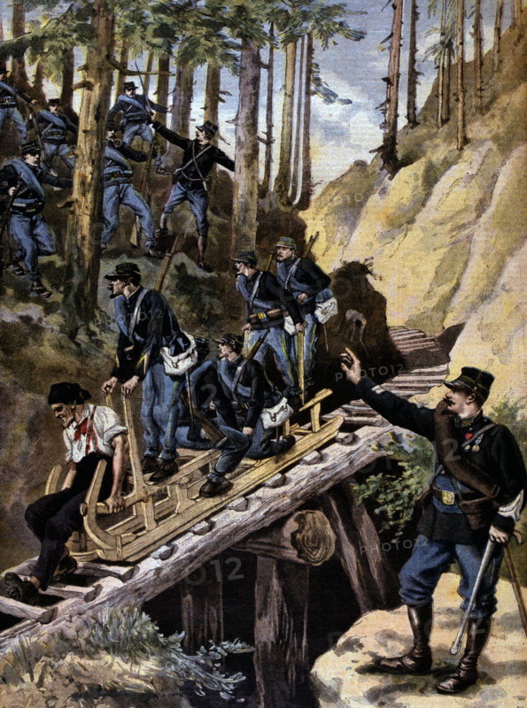 French army mountain manoeuvres in the Vosges region 1896