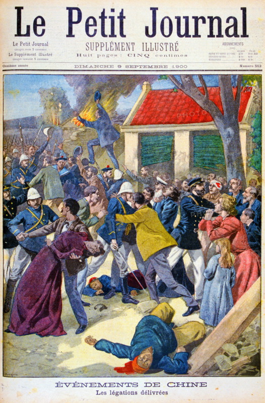 French forces rescue diplomats and families during the Boxer Rebellion 1900