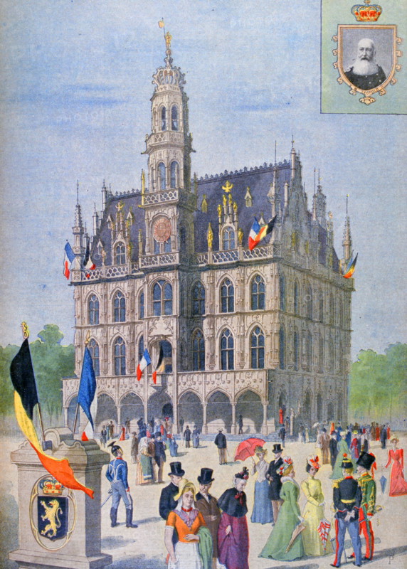 Illustration showing the Belgian Pavilion, at the Exposition Universelle of 1900