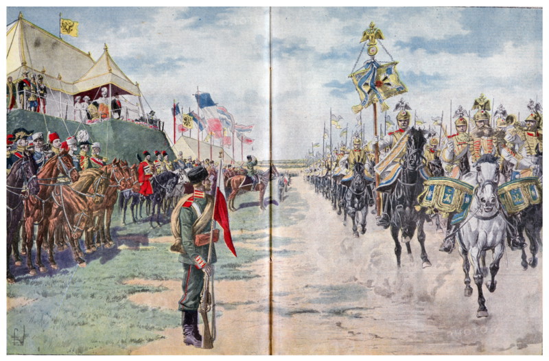Illustration depicting Tsar Nicholas II