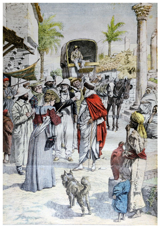 French administrative staff arriving in Algiers, 1901