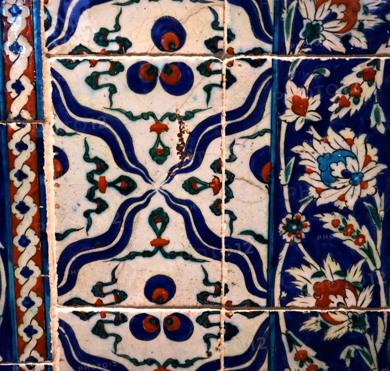Ottoman, tilework Chimneypiece; from Turkey, probably Istanbul