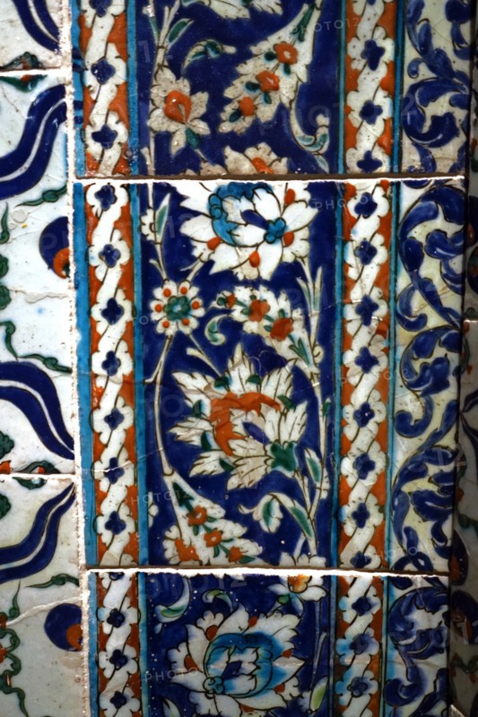 Ottoman, tilework Chimneypiece; from Turkey, probably Istanbul