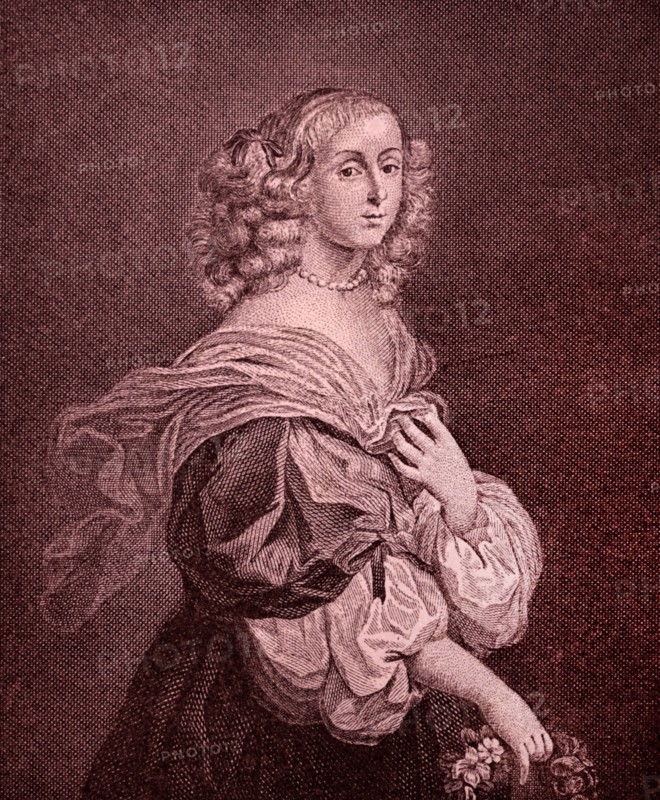 Engraved portrait of Christina, Queen of Sweden