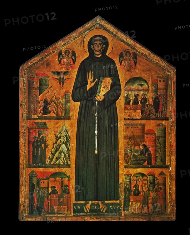 Altarpiece depicting the life of St Francis by Bonaventura Berlinghieri