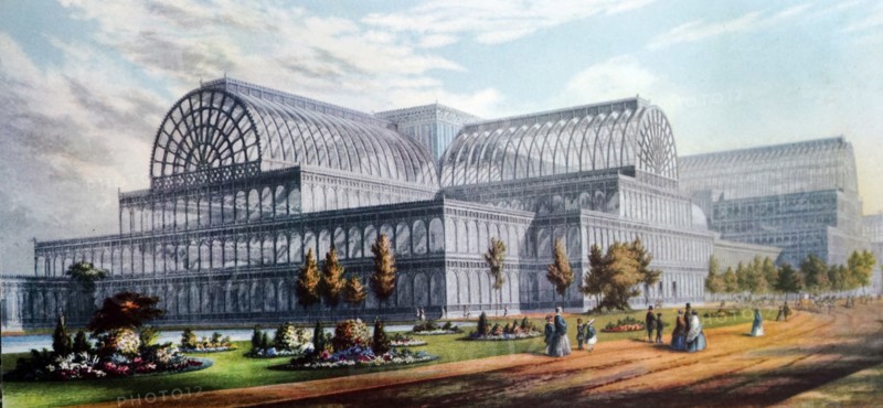 Engraving of the Crystal Palace by George Baxter
