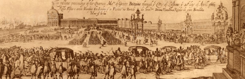 Engraving depicting the departure of Queen Catherine of Aragon