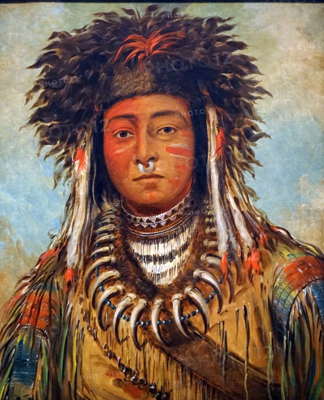 Portrait of the Boy Chief-Ojibbeway by George Catlin