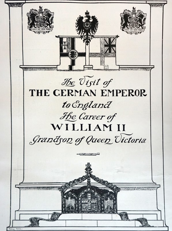 Title page of a programme commemorating a visit by Kaiser Wilhelm II