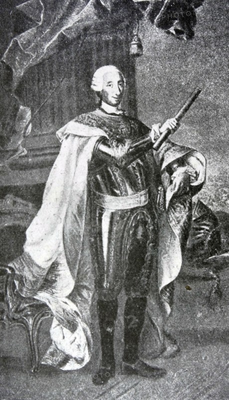 Engraved portrait of King Charles III of Spain