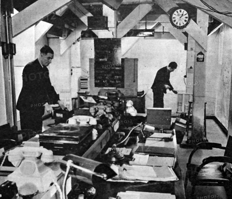 Photograph taken from within the War Cabinet's bomb-proof underground headquarters
