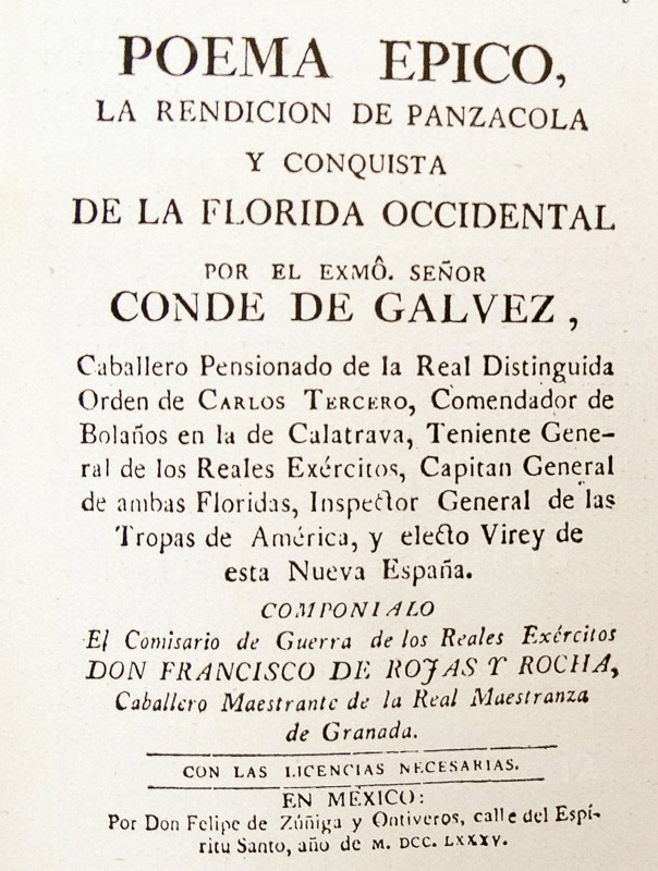 Title page of an Epic Poem narrating the story of a hero