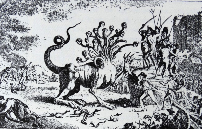 Spanish satire against the hydra of the aristocracy