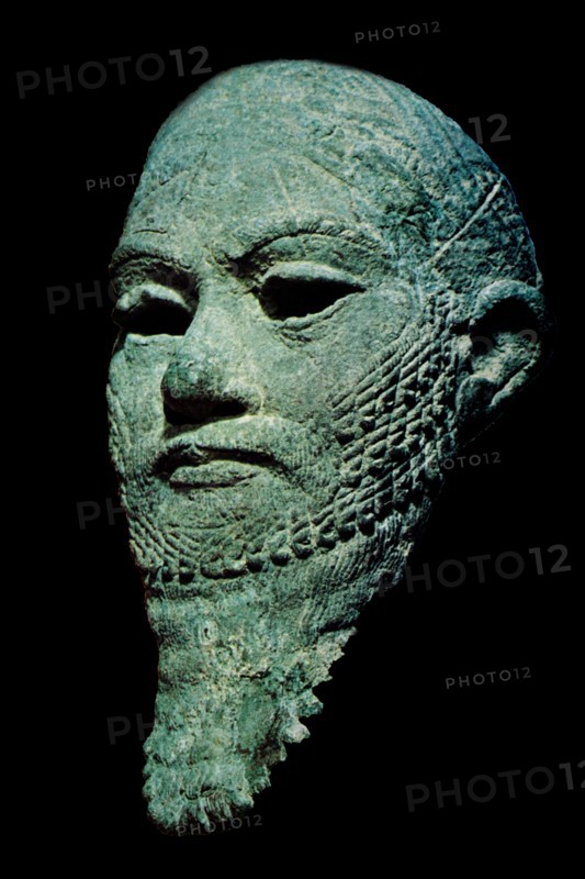 Bronze head of an Iranian man