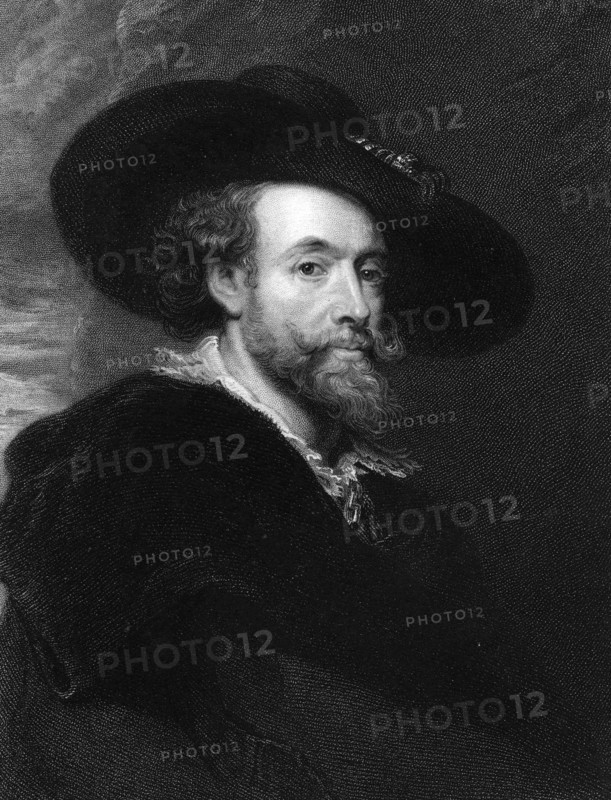 Engraved self portrait of Sir Peter Paul Rubens