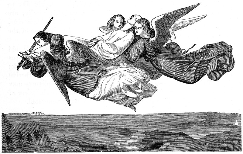 Martyrdom of St Catherine of Alexandria as she is borne by bears to Mount Sinai