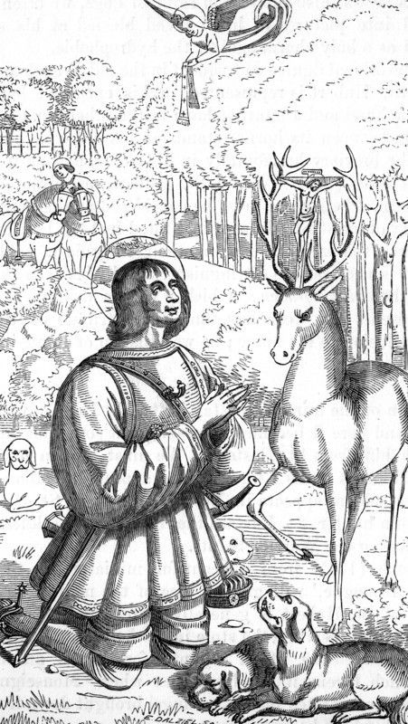 The conversion of Saint Hubertus or Hubert
