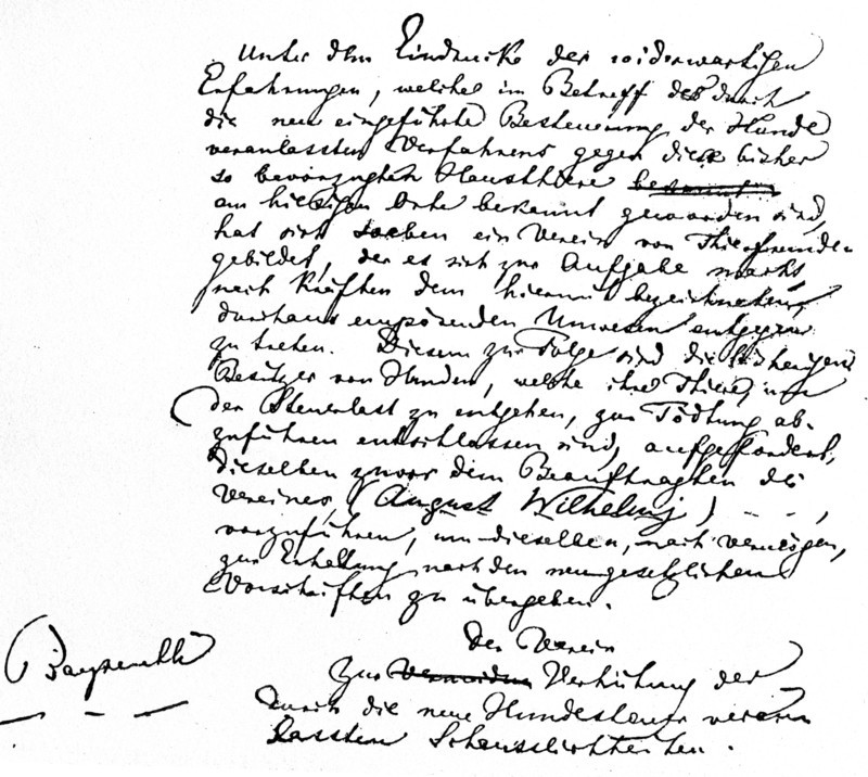 A letter to King Ludwig II of Bavaria