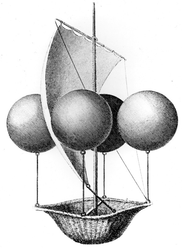 Idea for a flying boat by Francesco Lana de Terzi