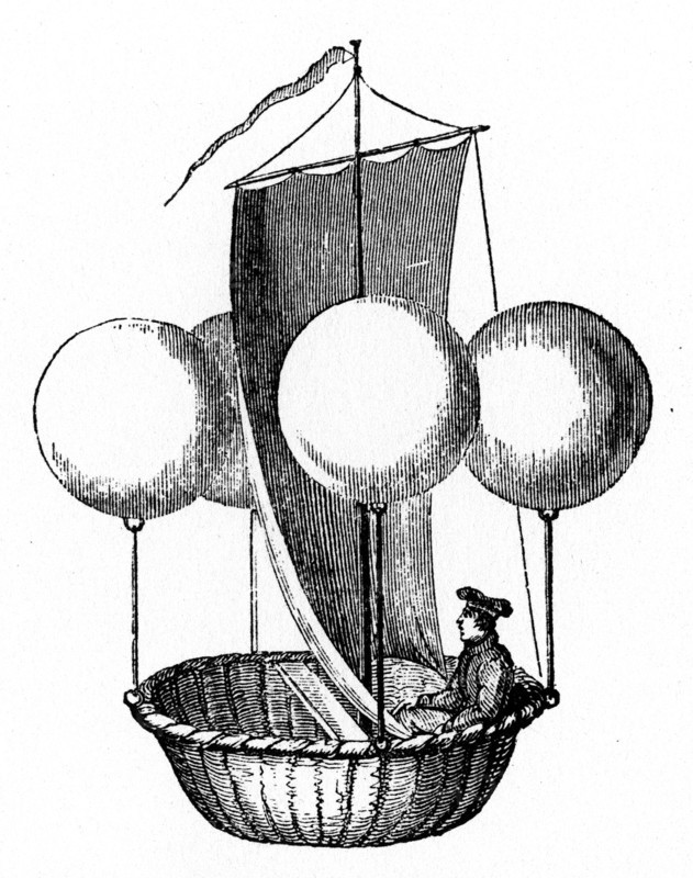 Idea for a flying boat by Francesco Lana de Terzi