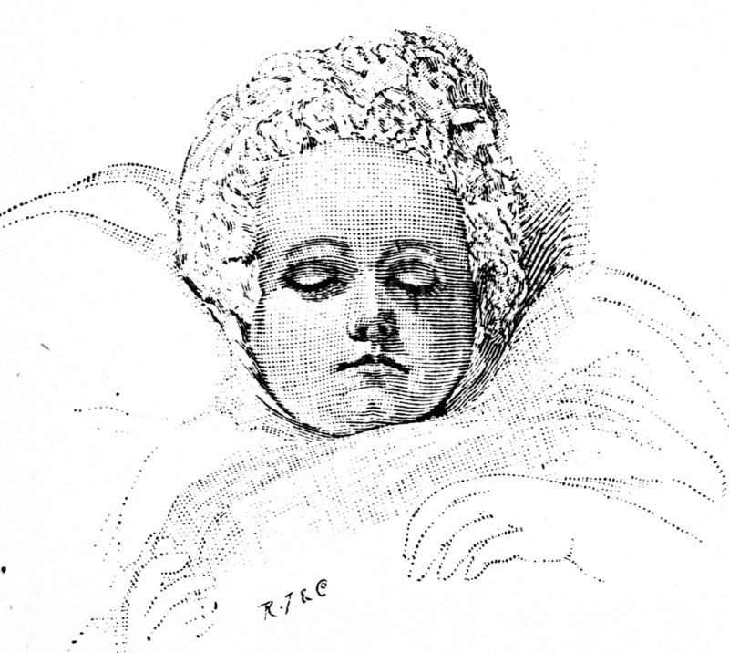 Illustration of an infant Queen Victoria
