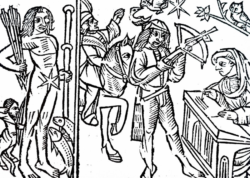 Medieval engraving titled 'Jupiter'