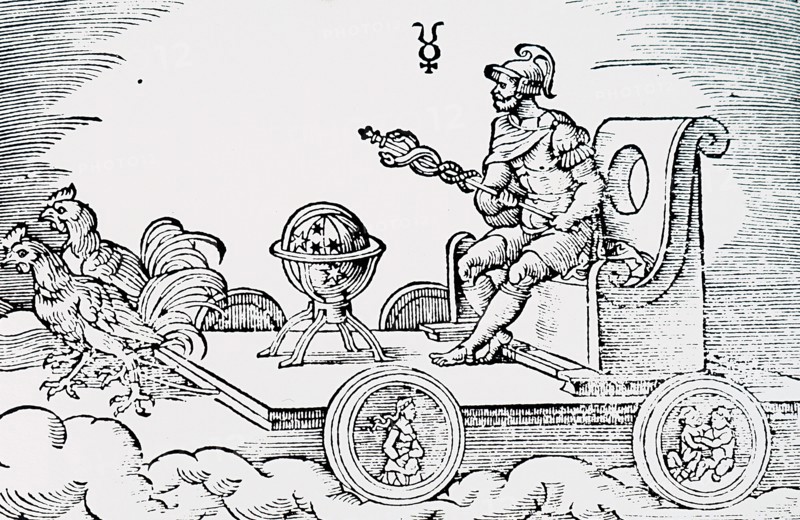 Medieval engraving titled 'Mercury'