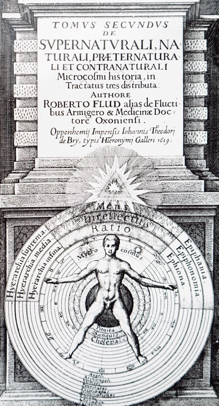 The night and day of the microcosm by Robert Fludd