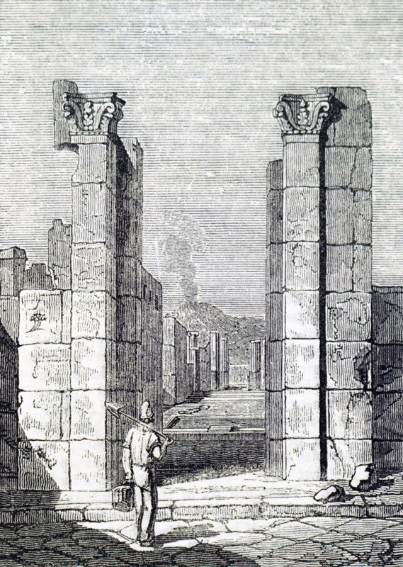 Some excavated ruins in Pompeii