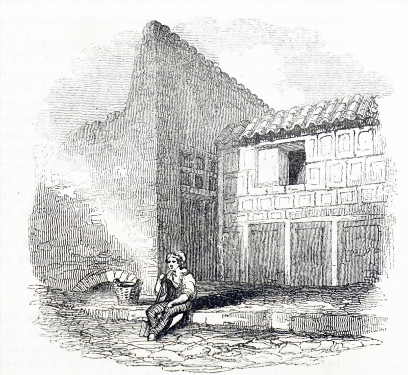 Some excavated ruins in Pompeii