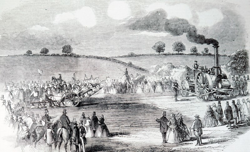 A steam ploughing demonstration at Uppingham