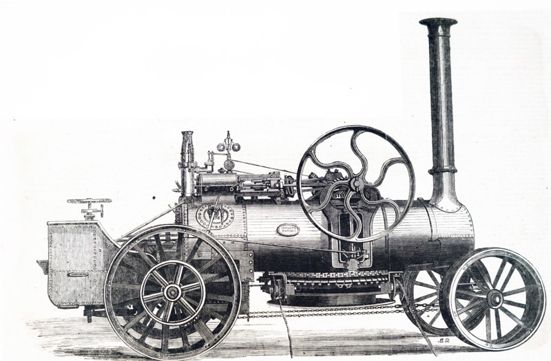 The steam ploughing engine by John Fowler