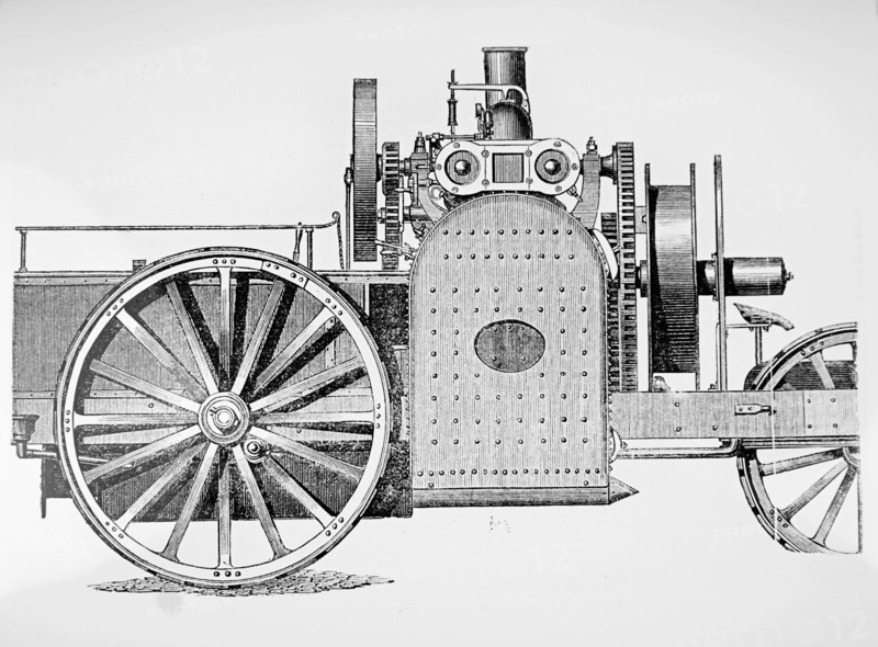 The ploughing and traction engine by J & F