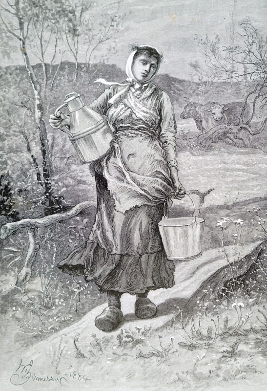 A milkmaid in Normandy