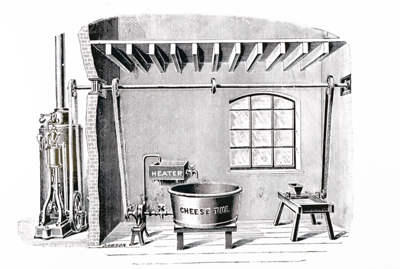 Apparatus for raising milk to95 F in order to make cheddar cheese
