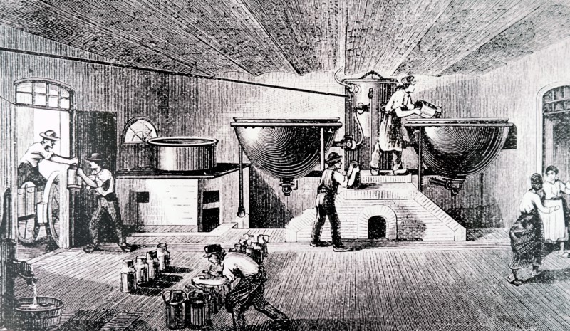 The making of Brie at the Maison-du-Val dairy in France