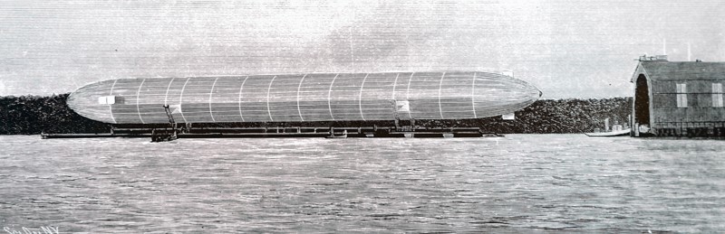 The Zeppelin airship, on Lake Constance, named after the German Count Ferdinand von Zeppelin