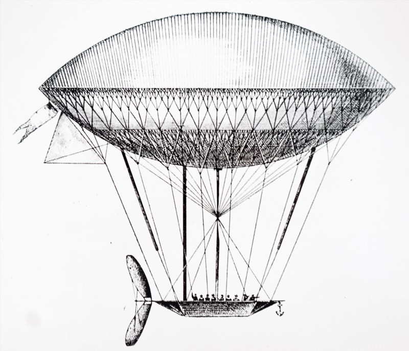 Henri Dupuy de Lôme's hydrogen filled airship