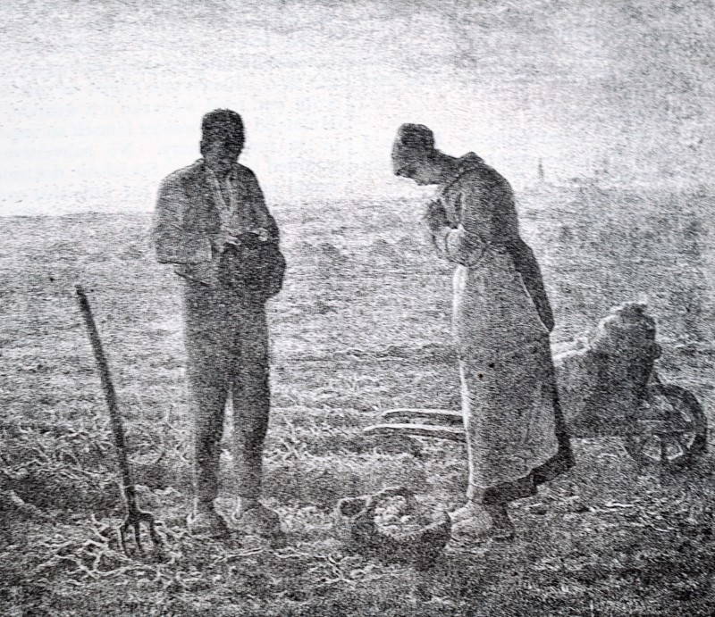 Print of the painting titled 'The Angelus' by Jean-François Millet