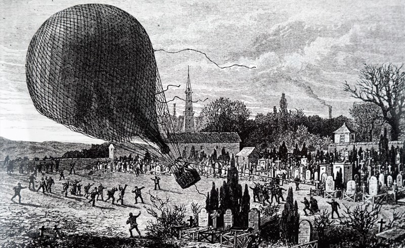 Tissandier crashing his balloon