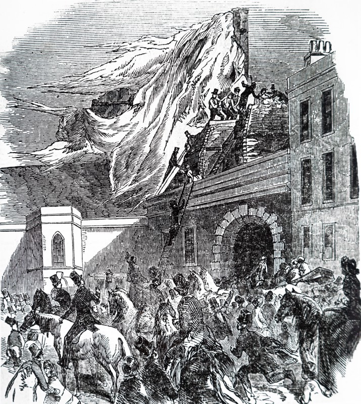 The accidental crashing of Mrs Graham's balloon near Piccadilly