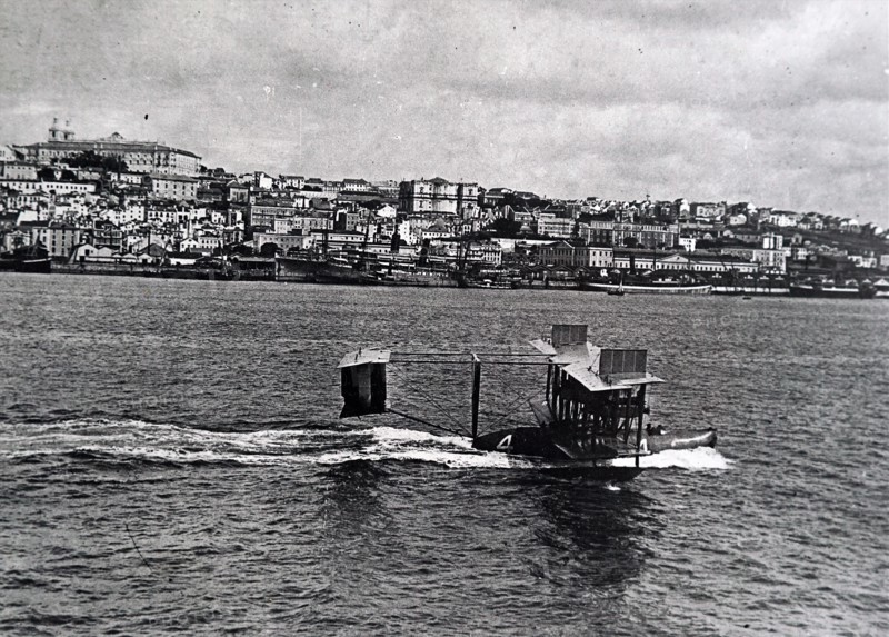 Photograph of the first plane to fly the Atlantic, NC4 Flying Boat