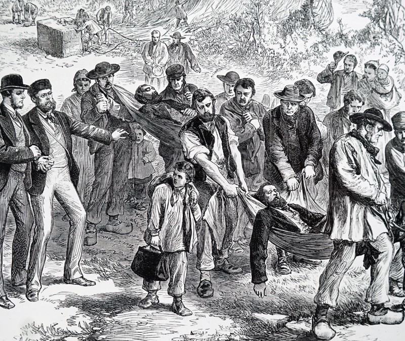 The aftermath of Gaston Tissandier's fatal balloon accident