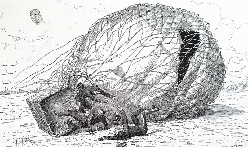 The aftermath of Gaston Tissandier's fatal balloon accident