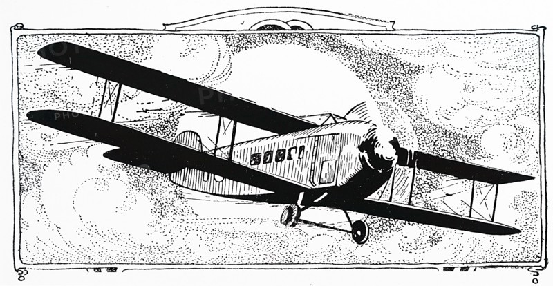 A passenger biplane